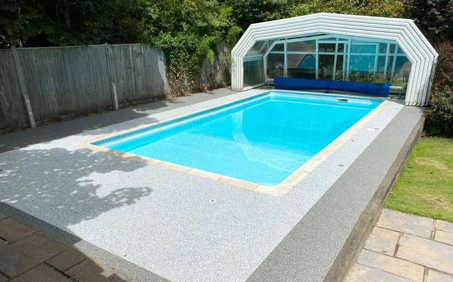 Pool surround beside a residential swimming pool